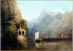 Lucernské jezero s kaplí Williama Tella, 1844